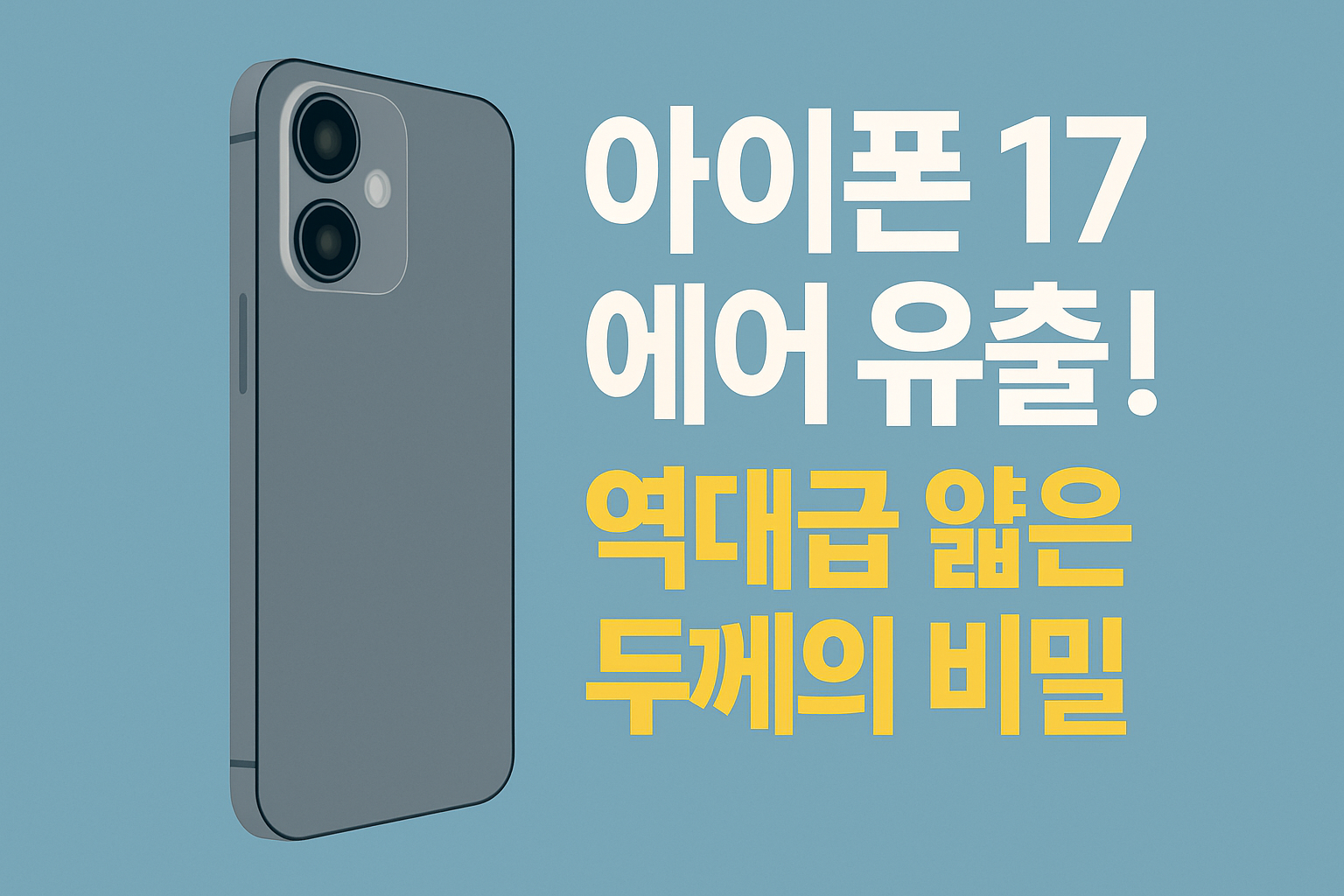 더 얇아진 아이폰 17에어